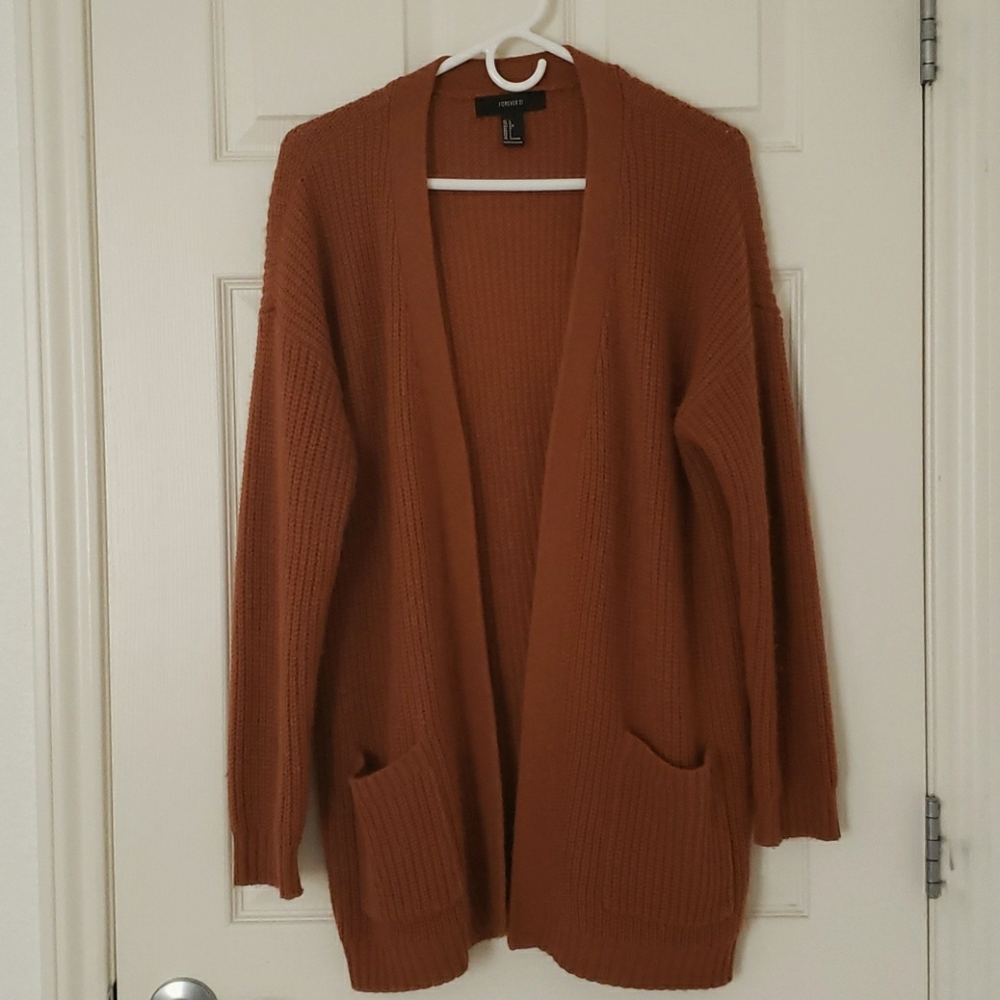 Forever 21 Burnt Orange Cardigan